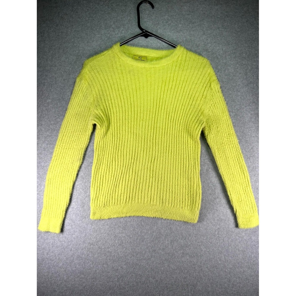 Love For Humanity Couture Sweater Womens M Lime Rib Knit Gold Label Collection